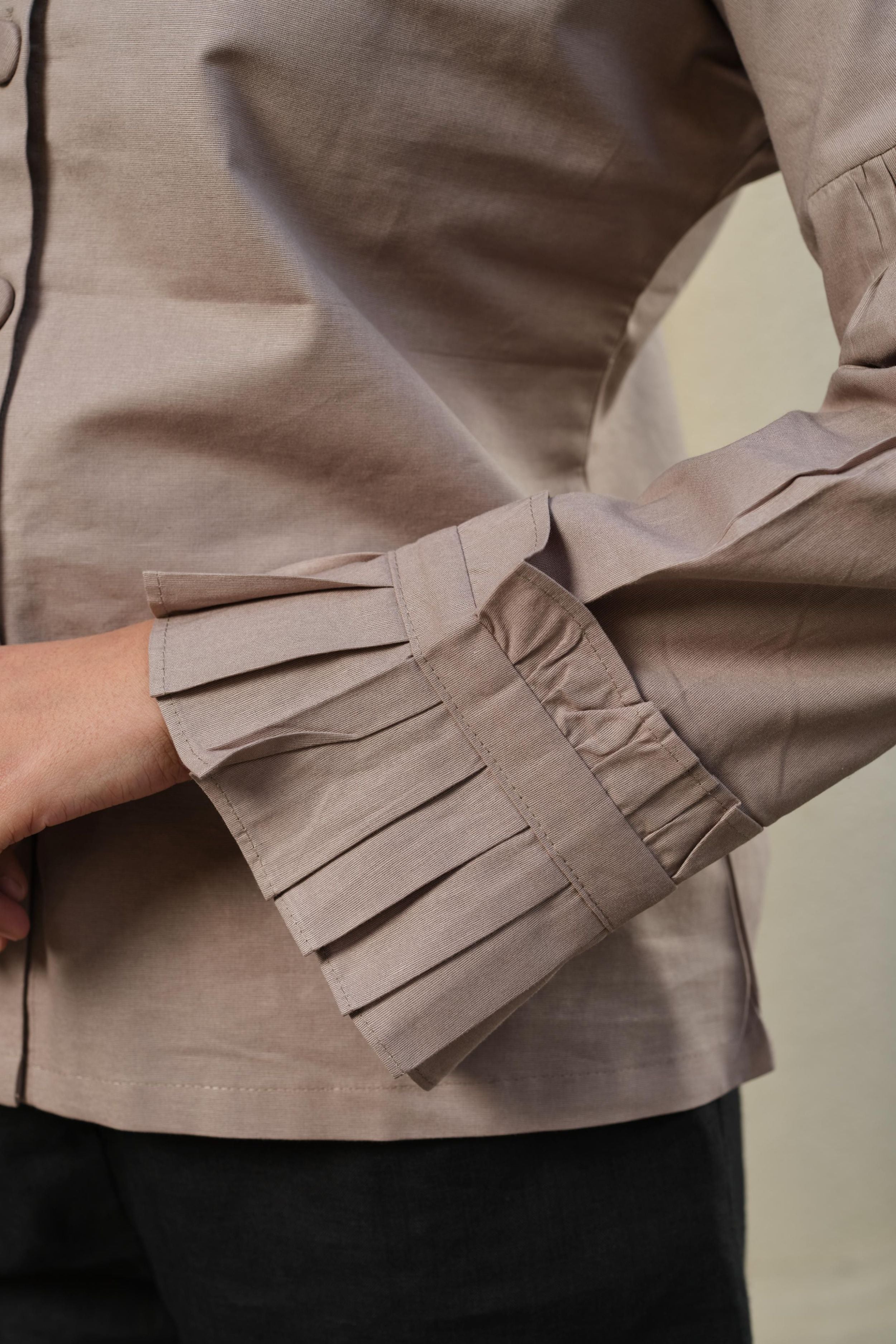 Ruffle-Cuff Shirt
