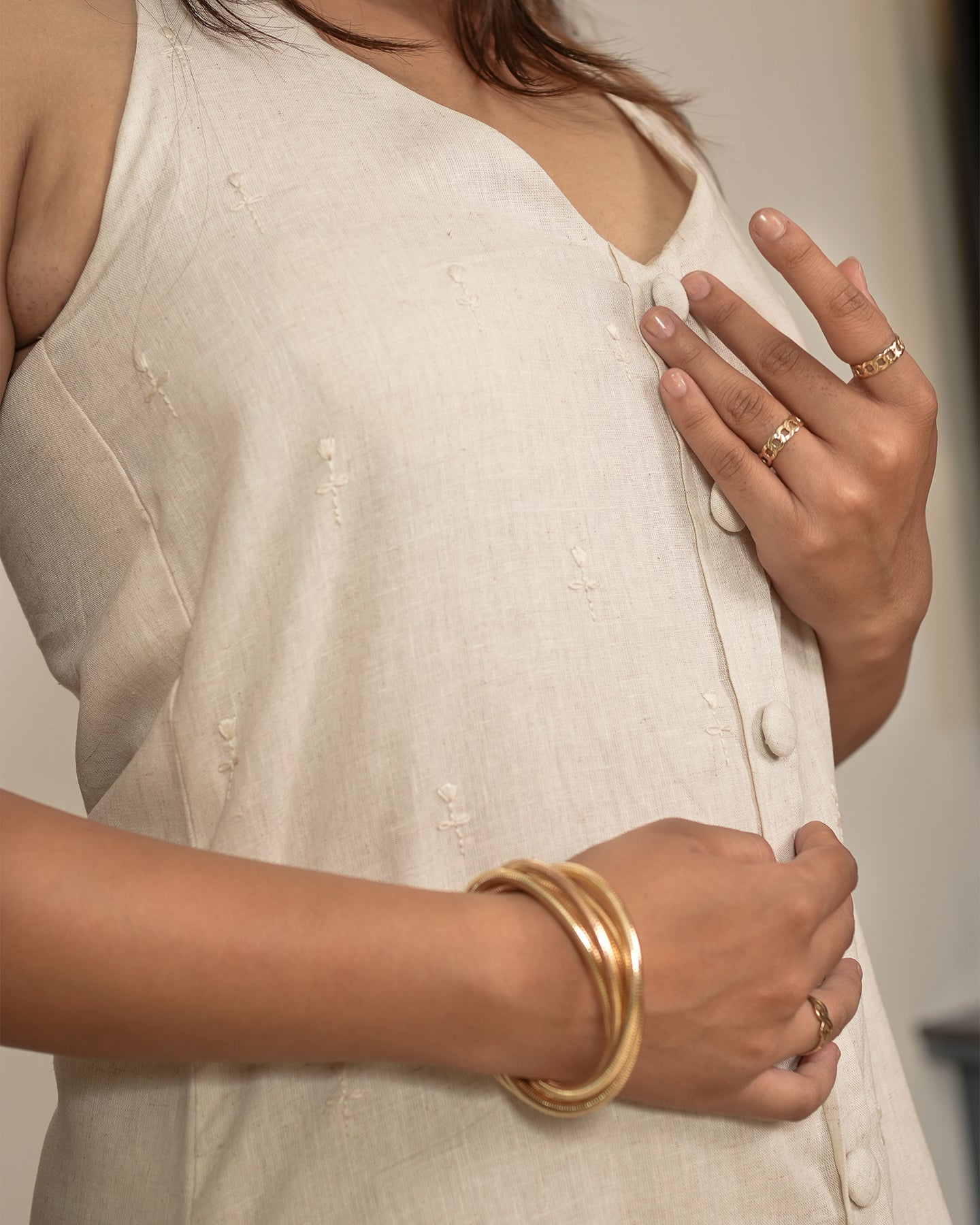 Flora Khadi Dress