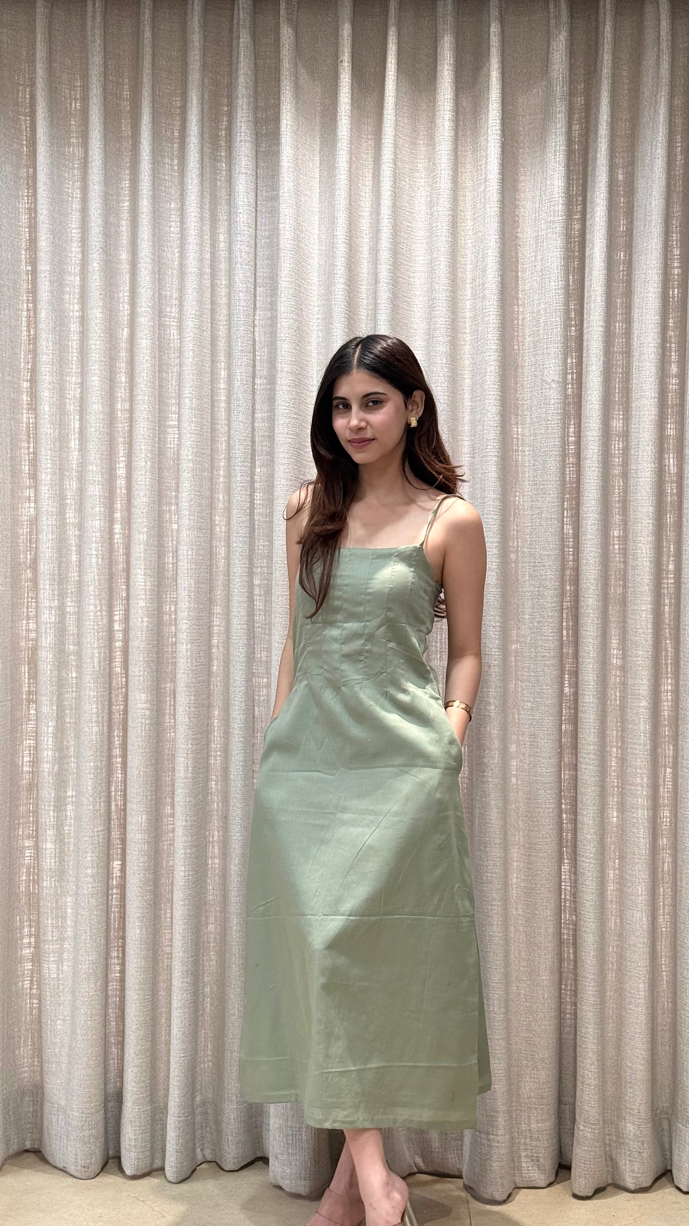 Sage Slip Dress