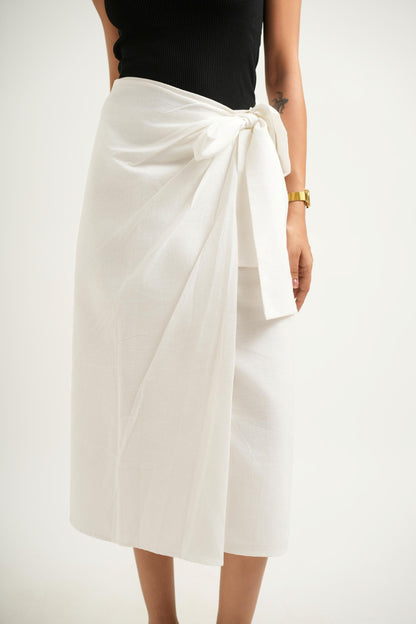 Whiteout Wrap Skirt