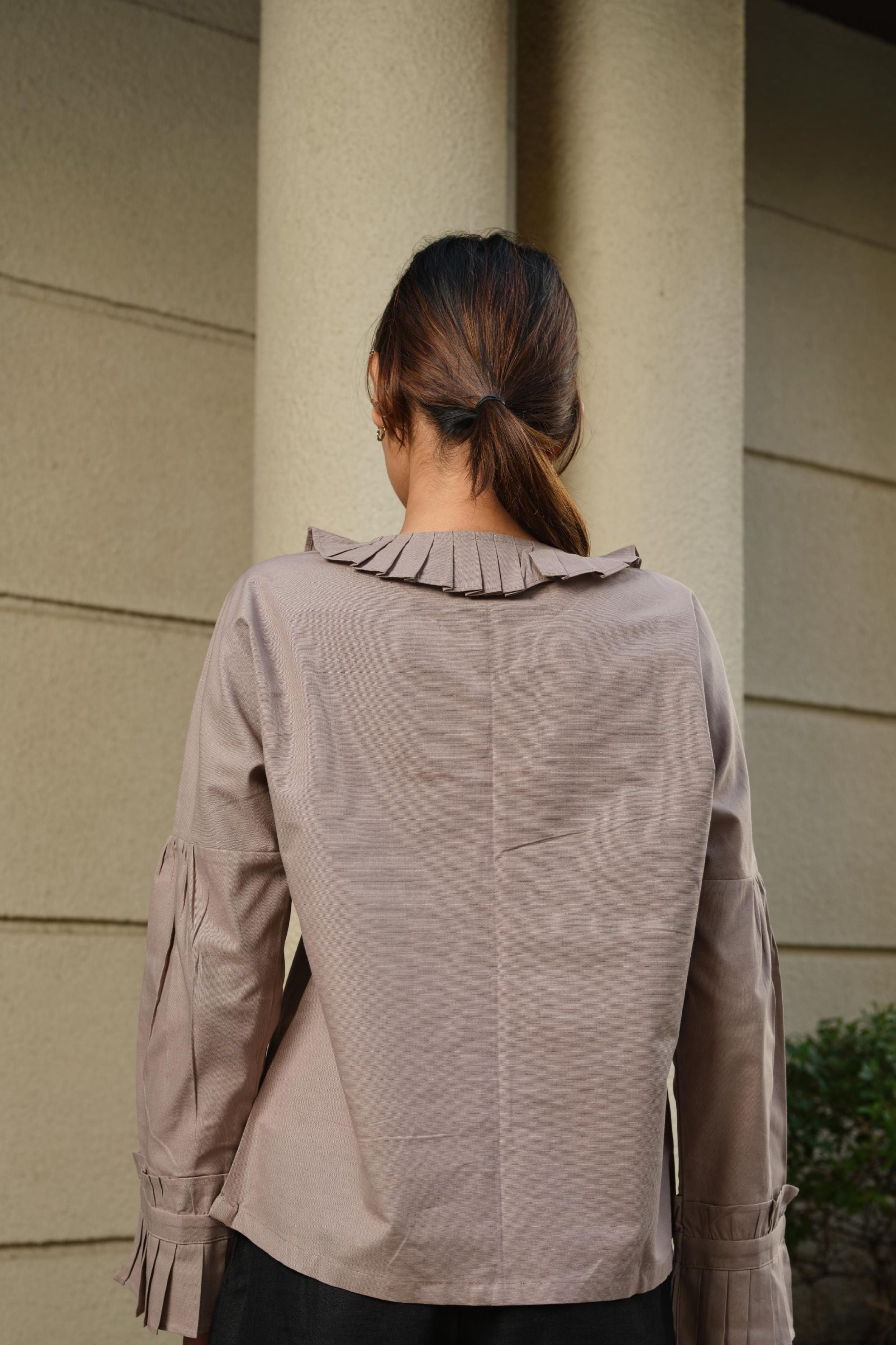 Ruffle-Cuff Shirt
