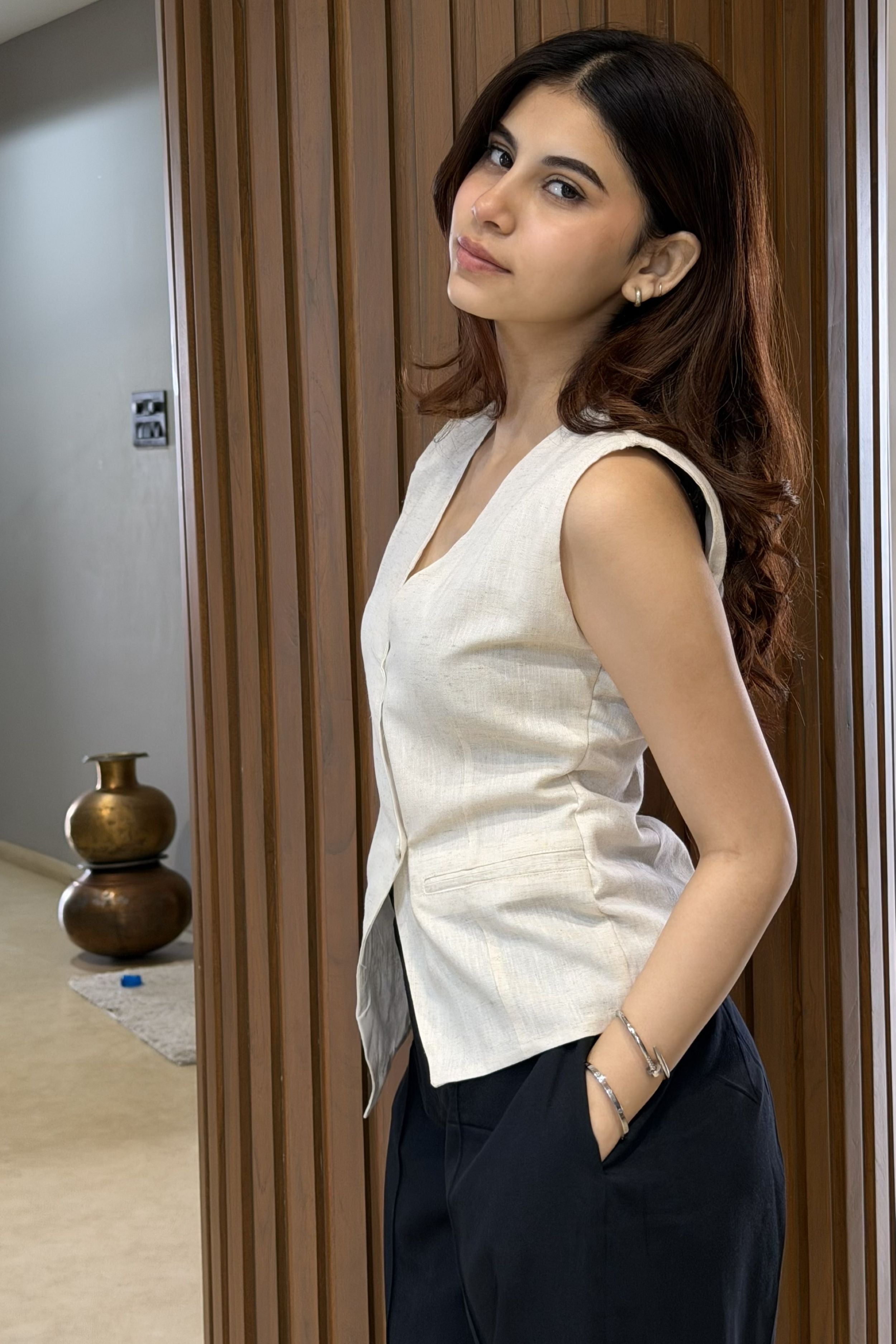 Ivory Cross Vest