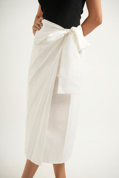 Whiteout Wrap Skirt