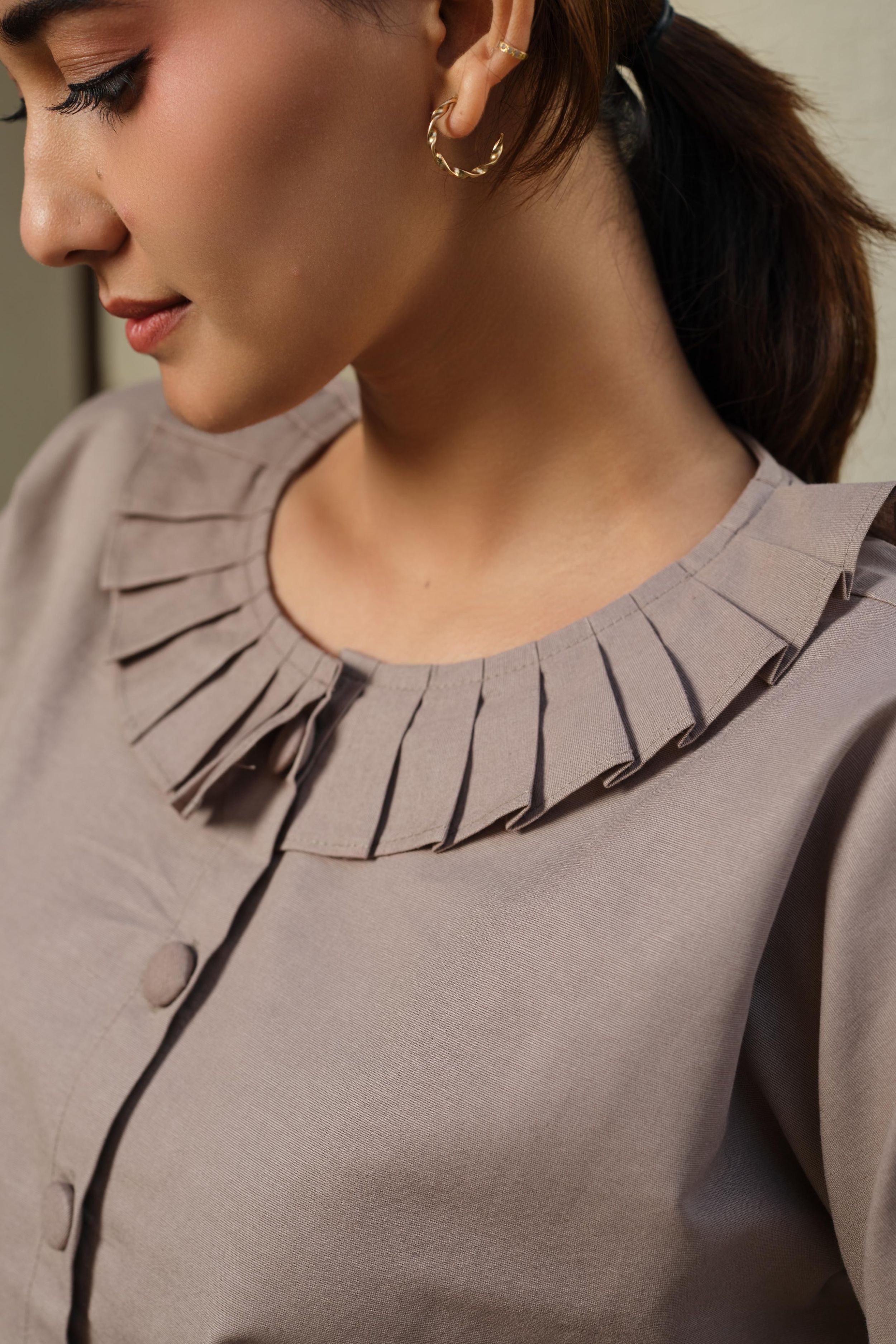 Ruffle-Cuff Shirt