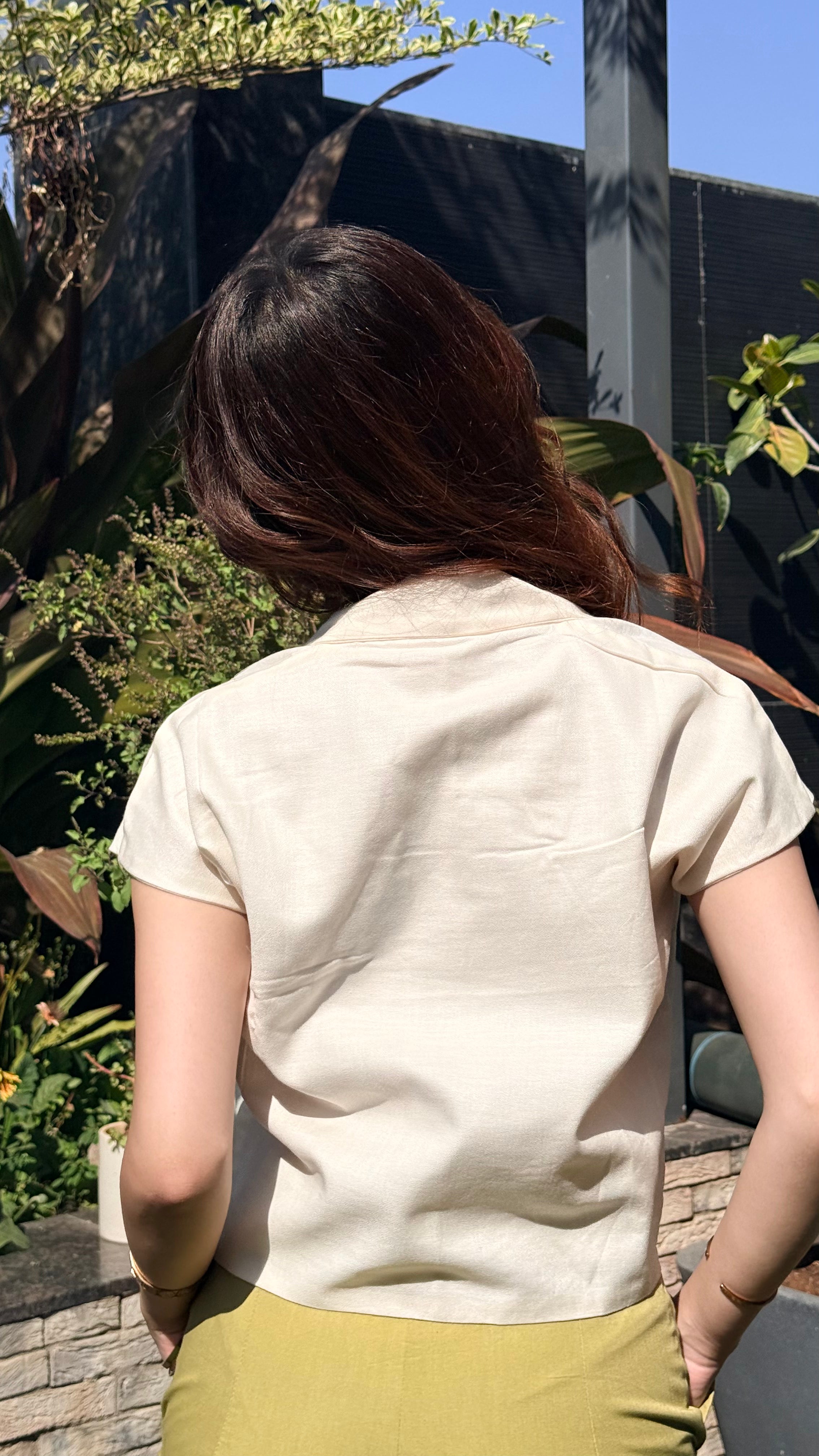 Ivory Grid Top