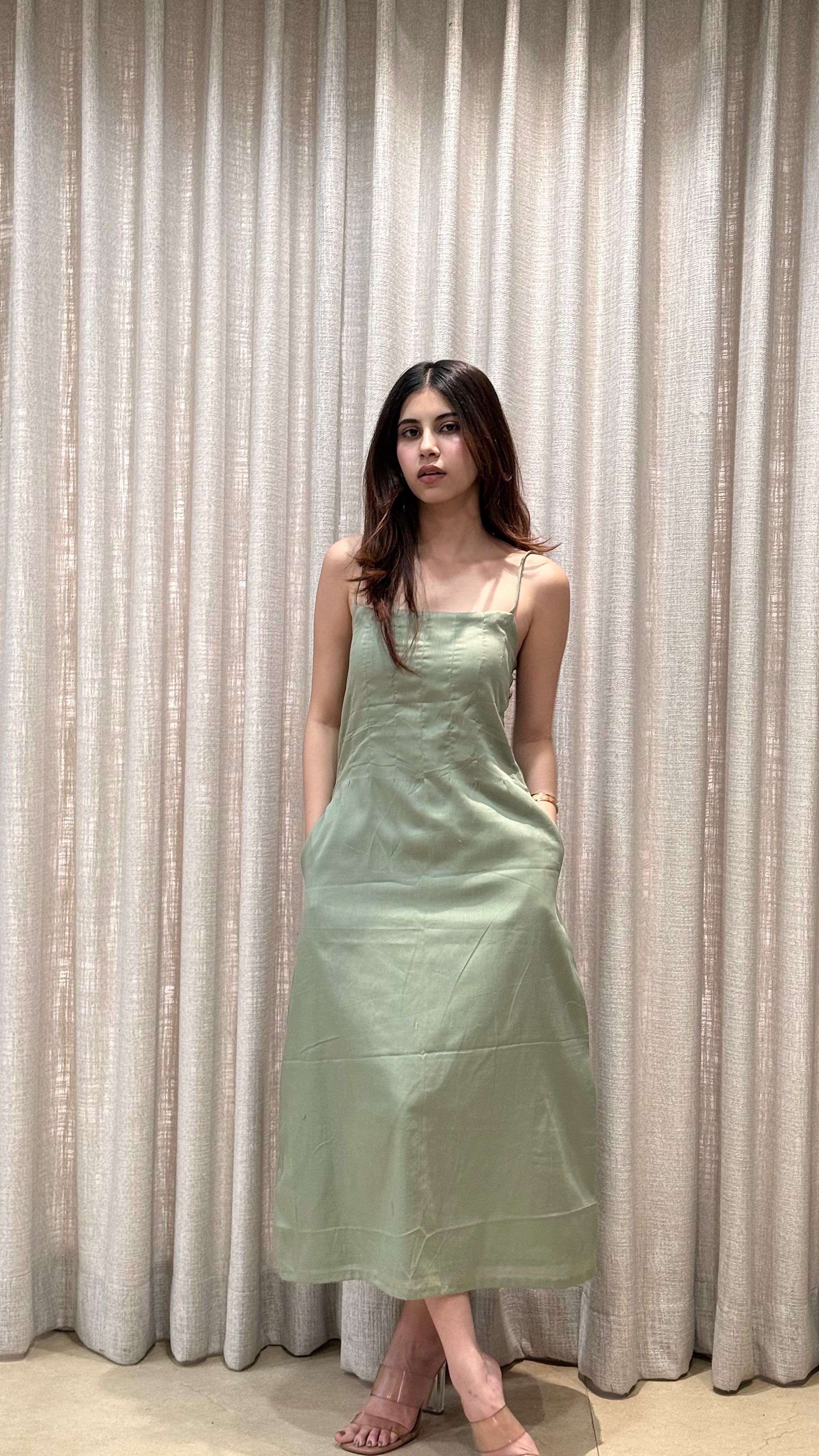 Sage Slip Dress